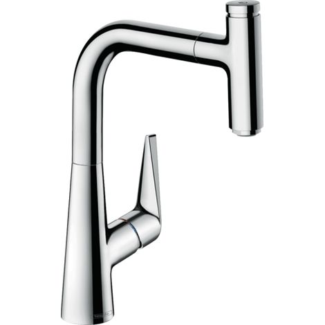 Hansgrohe Talis Select M51 - Miscelatore monocomando 220 per lavello con erogatore estraibile, cromato 72822000 (1/2)