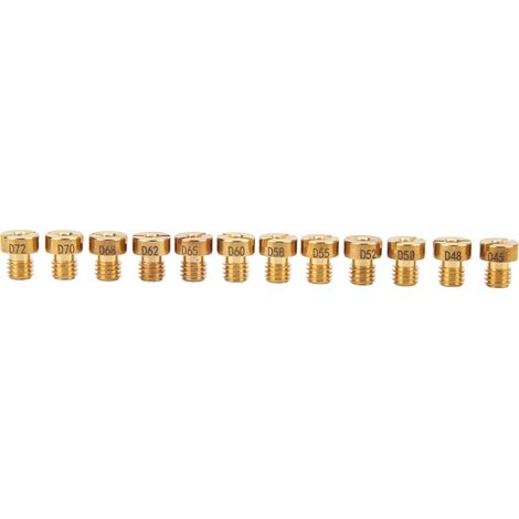 Set di 12 ugelli principali in metallo – per Dellorto PHBG SHA SHB SHBC