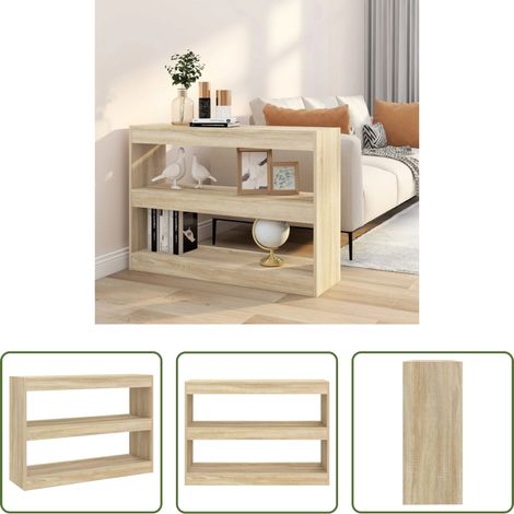 vidaXL Holzregal -  Bücherregal/Raumteiler Sonoma-Eiche 100x30x72 cm (1/5)
