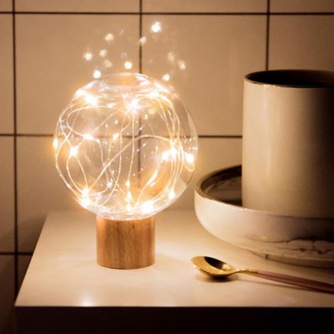 Support De Lampe - Base En Bois Avec Cordon Tressé Et Interrupteur Marche/Arrêt - Pour Applique Ou Lampe De Bureau - 1 Pièce (1/5)