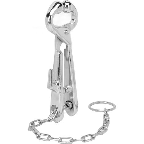 Pince à museau pour bovins en acier inoxydable avec outil de traction de chaîne pour ferme, ranch et vétérinaire (1/5)