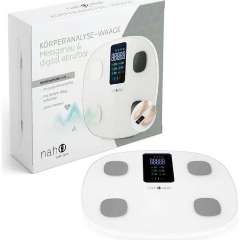 nah-vital nah-vital Smart 6V Körperanalysewaage digital Wägebereich (max.)=180 kg Weiß