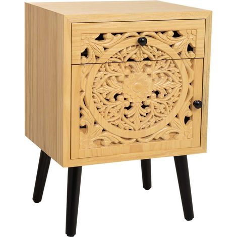 Mesita de madera marrón 45x35x60h cm (1/5)