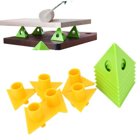 Support triangulaire pour peinture en bois, bâtonnet à double usage détachable, outil de support pour tapis de pulvérisation en bois (1/5)