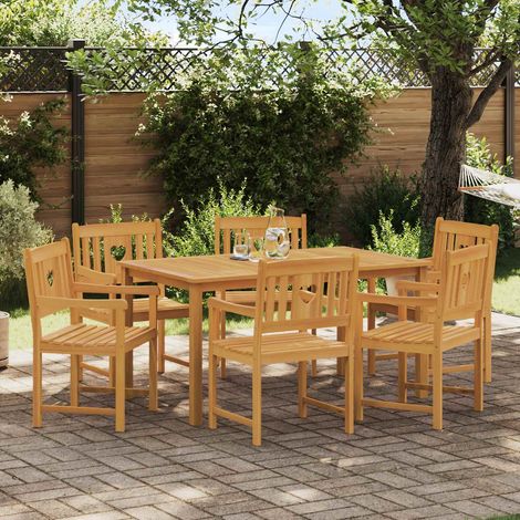 Teenpull – Gartenstühle 6 pcs Natur Massives Akazienholz (1/5)