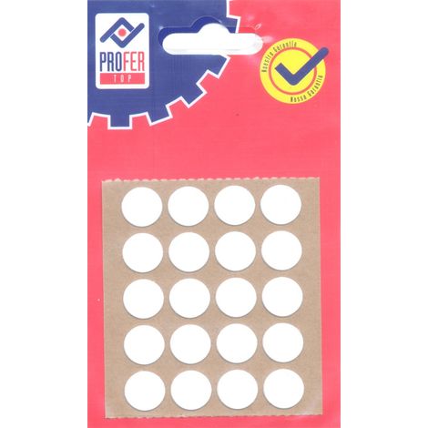 CAPUCHON ADHÉSIF BLANC BLANC BL 20 PCS - 13 MM