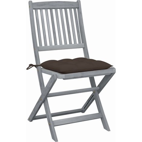 Maison Exclusive - Klappbare Gartenstühle 2 Stk. mit Kissen Massi