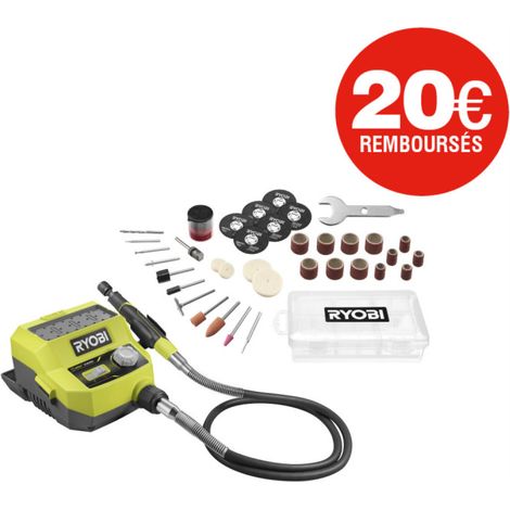 Mini-outil multifonction RYOBI - RRTS18-0A35 - 18V One+ - 4 000-35 000 tr/min - 35 accessoires - Sans batterie ni chargeur (1/5)