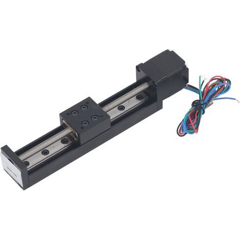 Linear table actuator 100mm effective stroke T6x4 screw stepper motor 28 guide rail slide - Discount price (1/5)