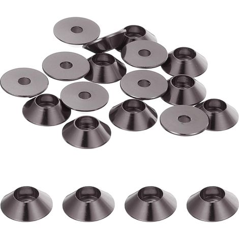 20 Pièces Rondelles à Tête Fraisée, Rondelles de Tasse M2 x 8.5 mm, Rondelle Fraisée, Rondelle Boulon En Aluminium Pour vis à tête, tige filetée, Accessoires, Gris titane (1/5)
