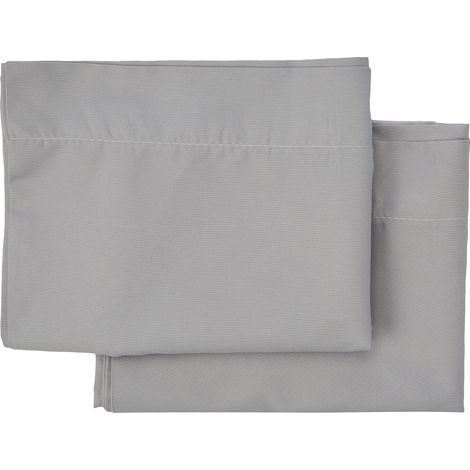 Todocama – Set di 2 federe per cuscino, in microfibra extra morbida, ipoallergenica, set da 2 – 120 x 40 cm grigio chiaro (1/4)
