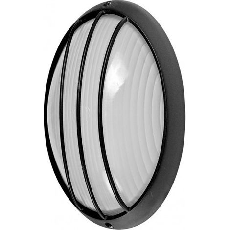 Aplique Ext.oval Aluminio Aquila Grand 1xe27 Neg 11x32x20,5 Cm Ip44 (1/3)