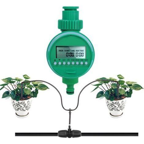 Minuterie D'arrosage, Arrosage Automatique pour Jardin, Contrôleur D'arrosage à Affichage LCD étanche pour Plantes, Pelouse, Jardin, Plantation de Légumes (1/5)