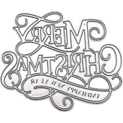 Frohe Weihnachten Stanzformen, Metallprägeschablonen, Scrapbooking-Vorlagen