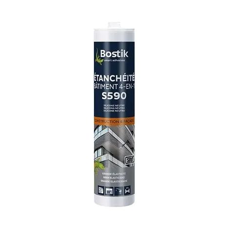 Mastic BOSTIK S590 Etanchéité Bâtiment 4en1 anthracite 300ml - BOSTIK