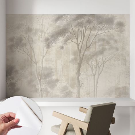 Fotomurale adesivo stickers - murali decorativo - soggiorno moderno - effetto realistico - Armonia elegante 104x70 cm (1/5)