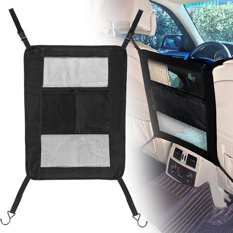 Filet Voiture Rangement, Filet Chien Voiture, Filet de Rangement, Filet de Coffre de Voiture pour Isoler Les Animaux Domestiques, Sac de Rangement en Filet (1/5)