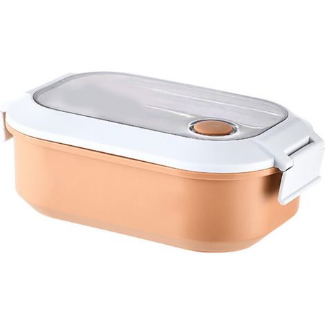 Boîte à lunch isotherme en acier inoxydable, étanche, au design mignon et portable, idéale pour l'école et le bureau (orange).
