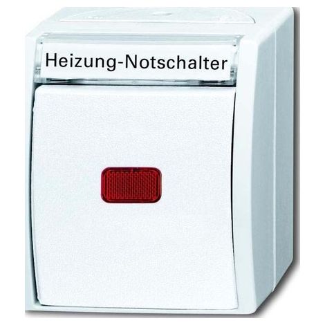 BUSCH-JAEGER 2601/6SKWNH-54 WIPPSCHALTER, AUS-WECHSEL, HEIZUNG NOTSCHALTER, ALPINWEIß, AUFPUTZ, OCEAN IP44