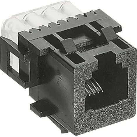 Busch Jaeger Modular Jack Buchse 0211 8polig Kat 3 RJ45 schwarz (1/5)