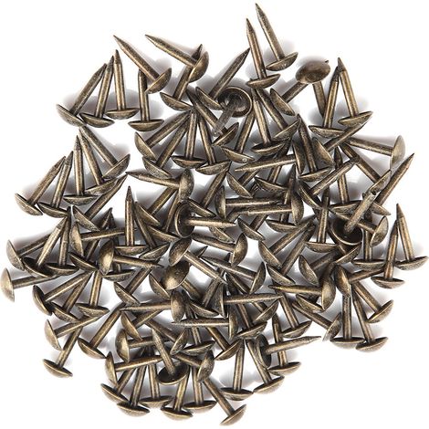100 agrafes en fer épais, clous et fixations pour meubles, tambours et portes en bois (6 12 mm) (1/5)