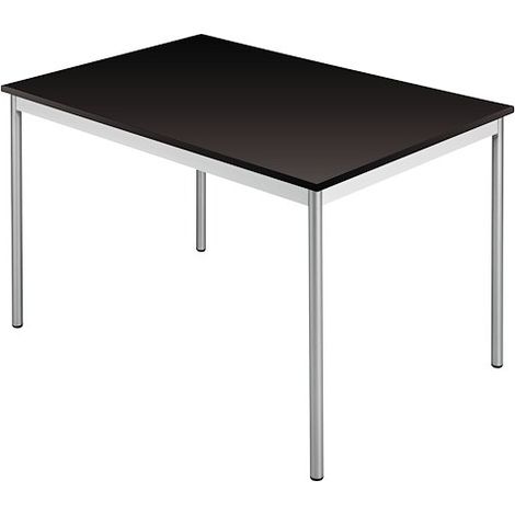Table restauration rectangulaire L 120 x P 80 cm - Klass - plateau anthracite - Maxiburo (1/4)