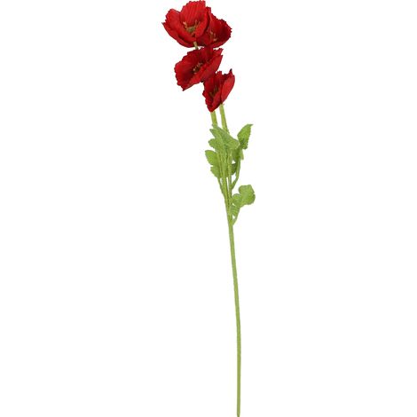 Fleur artificielle décorative, réaliste et élégante, rouge, idéale pour la maison, le salon ou un mariage. (1/5)