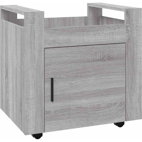Maison Exclusive - Carrello Scrivania Grigio Sonoma 60x45x60 cm Legno Multistrato (1/5)