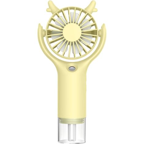 Ventilatore nebulizzatore portatile，mini ventilatore ricaricabile tramite USB，raffrescatore d'aria tascabile，attività all'aperto e viaggi，giallo (1/2)