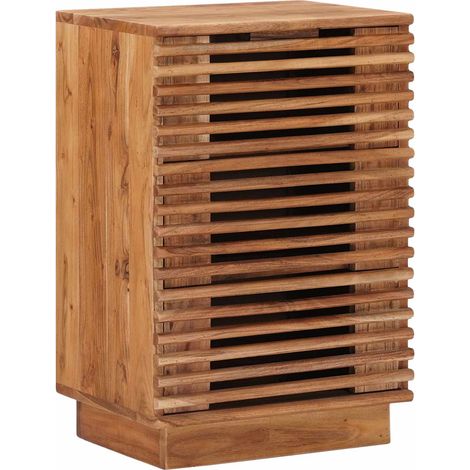 vidaXL Comodino a muro fatto a mano Marrone Teak 40 x 30 x 60 cm