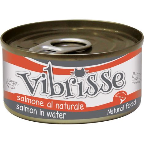 Vibrisse Cat salmone al naturale 24 lattine da 70 g cad.: 24 lattine 70 g cad.
