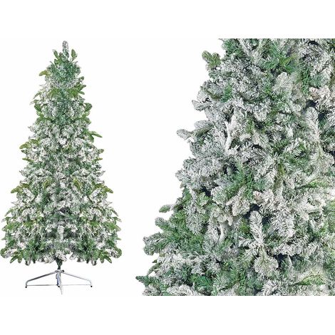 Pini natalizi artificiali innevati / alberi di Natale modello Calgary 2,10m H con 950 rami e base in metallo, M 2,10 H