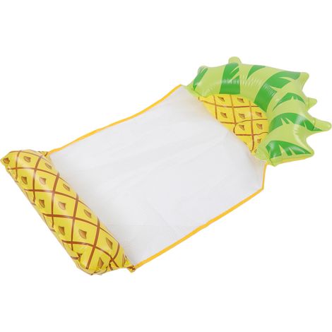Hamac flottant gonflable motif ananas, pliable multifonction pour plage et piscine (1/5)