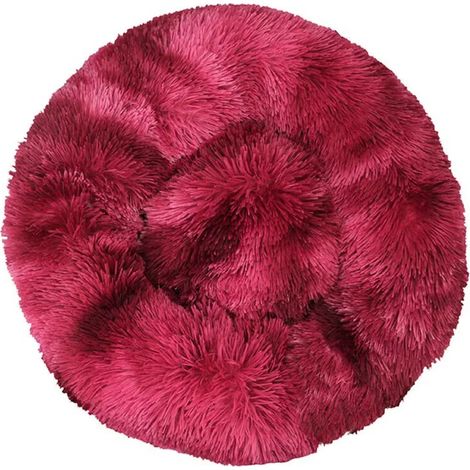 Coussin moelleux lavable pour chat et chien, tie-dye vin rouge, 40 cm – DELKEVIC