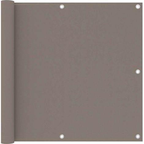 Écran de balcon brise-vue 90 x 300 cm – Tissu Oxford enduit de PU imperméable et anti-UV avec œillets en aluminium – Taupe (1/5)