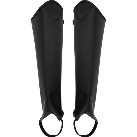 Lot Super Fiber Cuir PU Demi-Guêtre Équitation Protecteur Corps Adulte Taille L (1/5)