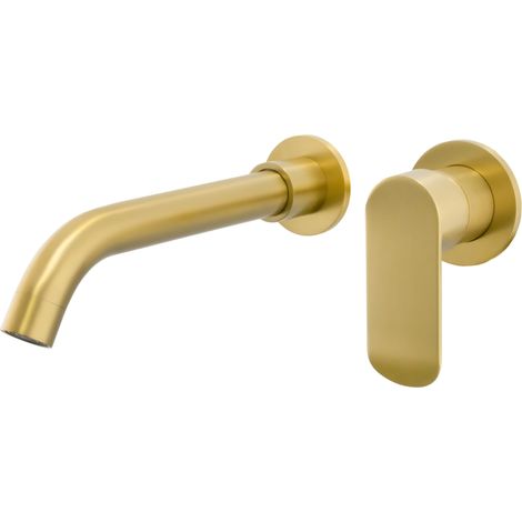 Robinet lavabo or mat brossé encastré série Tuejar (1/4)