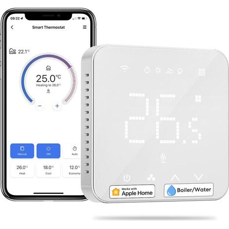 Termostato inteligente Meross mts200bhk wifi detección ventana