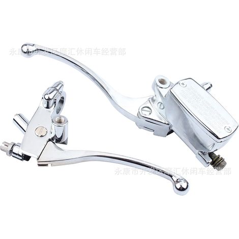 22mm electroplated master cylinder suitable for Honda, Yamaha, Suzuki, and Aprilia left clutch lever disc brake upper cylinder. (1/5)