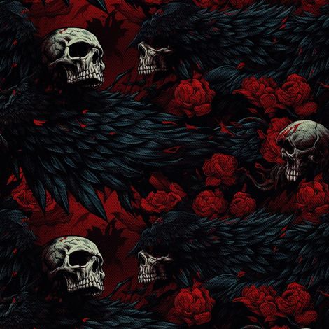 Tela decorativa para exteriores Oxford - Motivo de calavera I DX4953 (1/5)