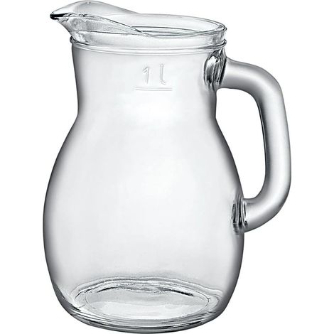 APEX Pichet en verre durable et élégant pour toutes vos boissons froides-Verre trempé- 1l (1/4)