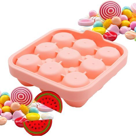 Rosenförmige Eiswürfelform mit 9 Mulden – Leicht zu lösende Eiswürfelformen für Cocktails – Ideal für Frozen Cocktails, Whisky, Kaffee, Tee, zum Kochen, für Schokolade und vieles mehr (1/5)