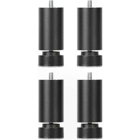 Pieds de meubles en métal à filetage M10 réglables, compatibles avec canapés, lits, tables et armoires, noirs, 25 cm. (1/5)