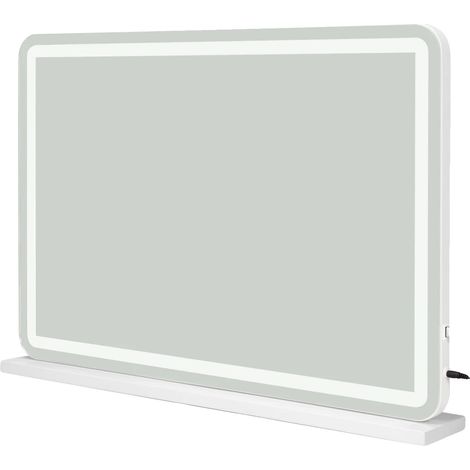 Espejo de maquillaje, iluminación LED, brillo ajustable, blanco. (1/2)