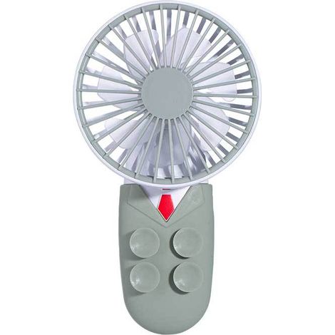 Mini ventilateur portable à ventouse (vert), motif dessin animé, idéal pour une utilisation intérieure et extérieure. (1/5)