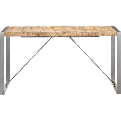 Maison Exclusive - Tavolo da Pranzo 140x70x75 cm in Legno Massello di Mango Grezzo (1/5)