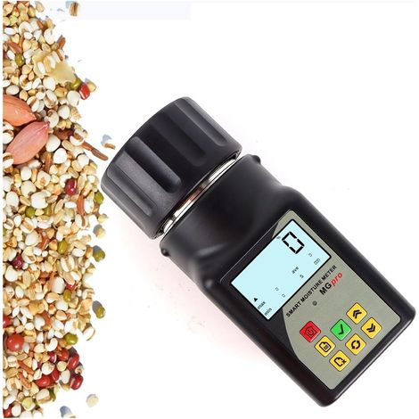 Humidimètre numérique – Testeur d'humidité pour maïs, blé, haricot, arachide – Compensation automatique de température – Capacité mémoire 99 groupes (1/5)
