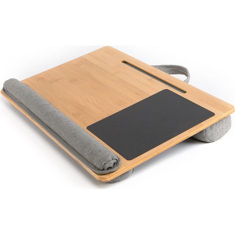 Tragbarer Laptop-Schreibtisch mit Ständer für Laptops bis zu 17 Zoll mit Kissen und integriertem Mauspad für Tablet, Stift und Telefon (1/4)