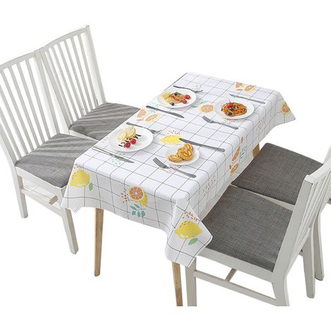 Lot de 2 nappes de jardin imperméables 137 x 90 cm, lavables en PVC - Vert citron (1/5)