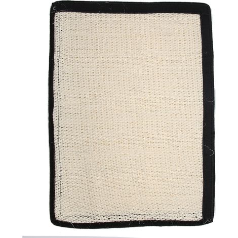 Planche à Gratter Blanche en Sisal pour Chat, Protecteur de Canapé et Meubles - Mat et Poteau à Griffes (1/5)